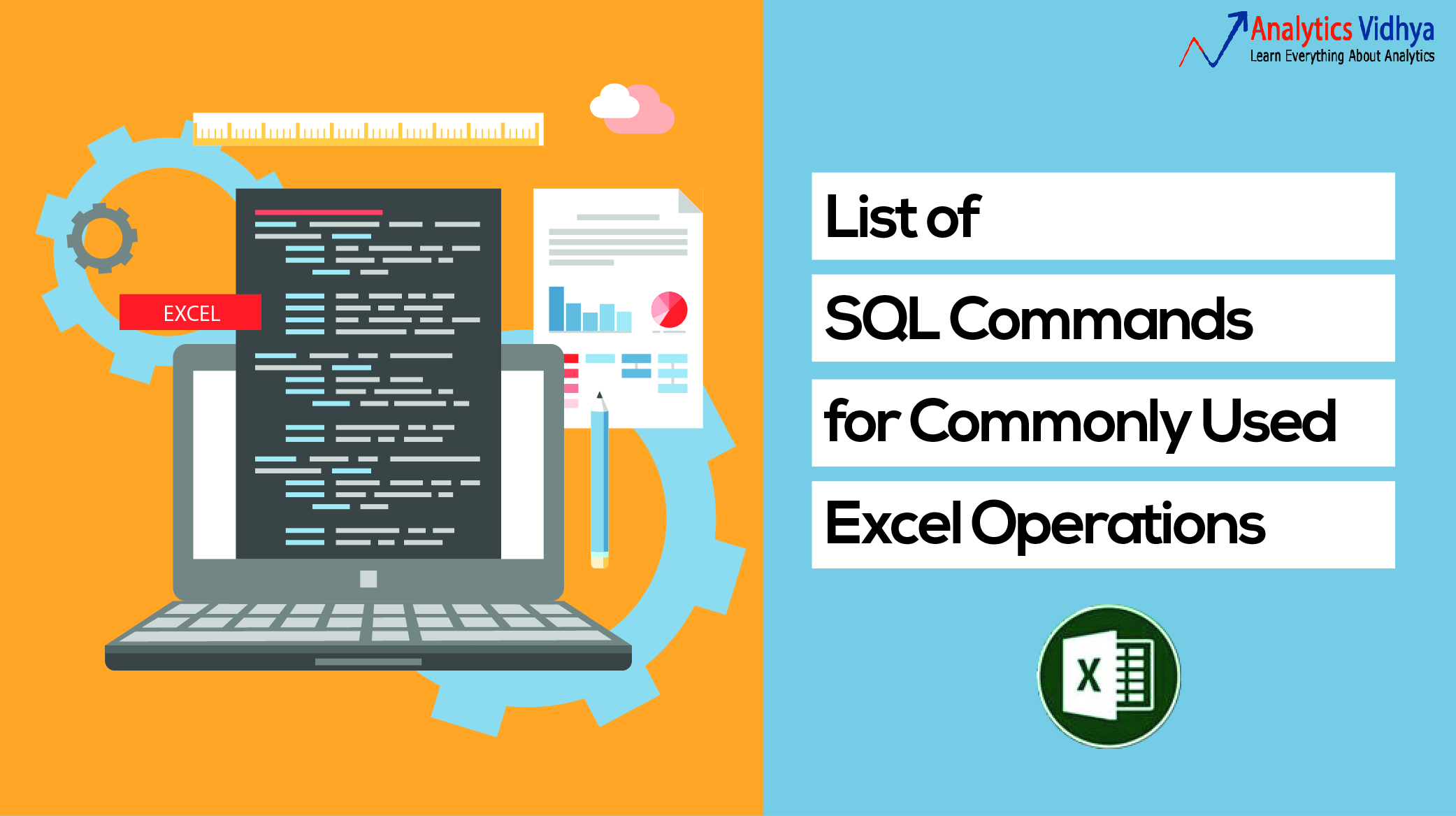 SQL commands for Commonly Used Excel Operations